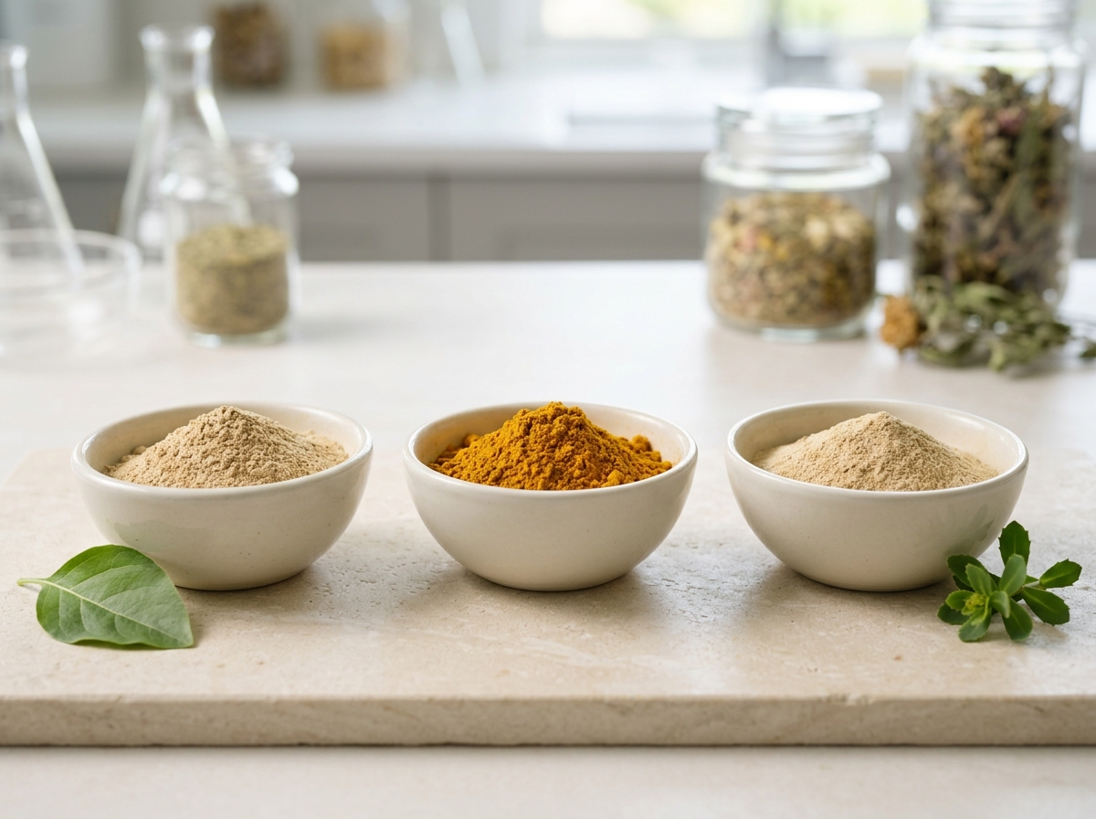 Standardized botanical extracts in ceramic laboratory dishes